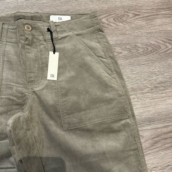 NWT Banana Republic corduroy barrel crop pants- grey size 10 - Picture 3 of 7